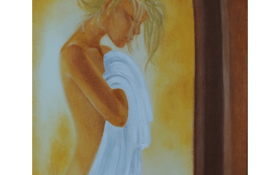 Femme sortant du bain